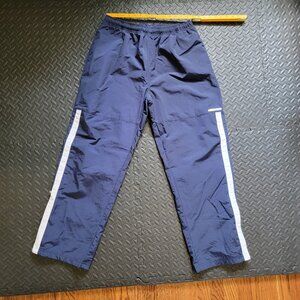 Reebok Vintage Y2K Era Nylon Track Pants, Lined, Ankle Zip, Blue, Men's XL, Used